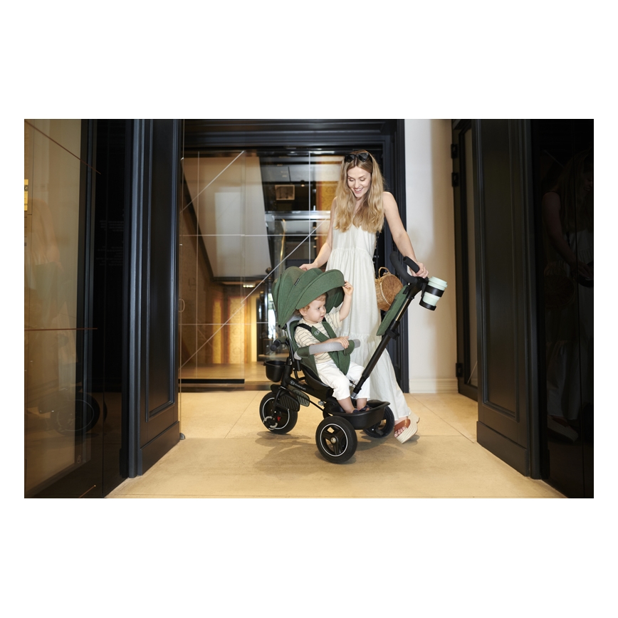 KINDERKRAFT SELECT - Дитячий триколісний велосипед SPINSTEP Premium зелений