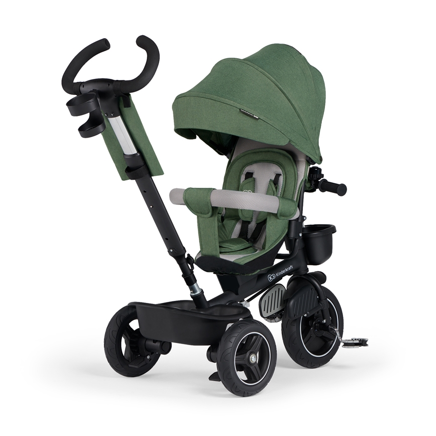 KINDERKRAFT SELECT - Дитячий триколісний велосипед SPINSTEP Premium зелений
