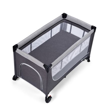 KINDERKRAFT SELECT - Дорожная кроватка LEODY серый