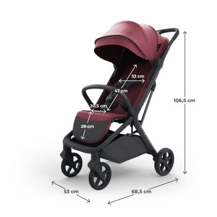 KINDERKRAFT SELECT - Прогулочная коляска NUBI 3 Dark Ruby