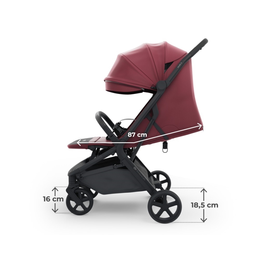 KINDERKRAFT SELECT - Прогулочная коляска NUBI 3 Dark Ruby