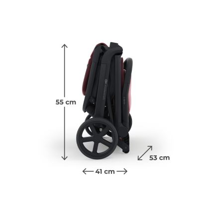 KINDERKRAFT SELECT - Прогулочная коляска NUBI 3 Dark Ruby