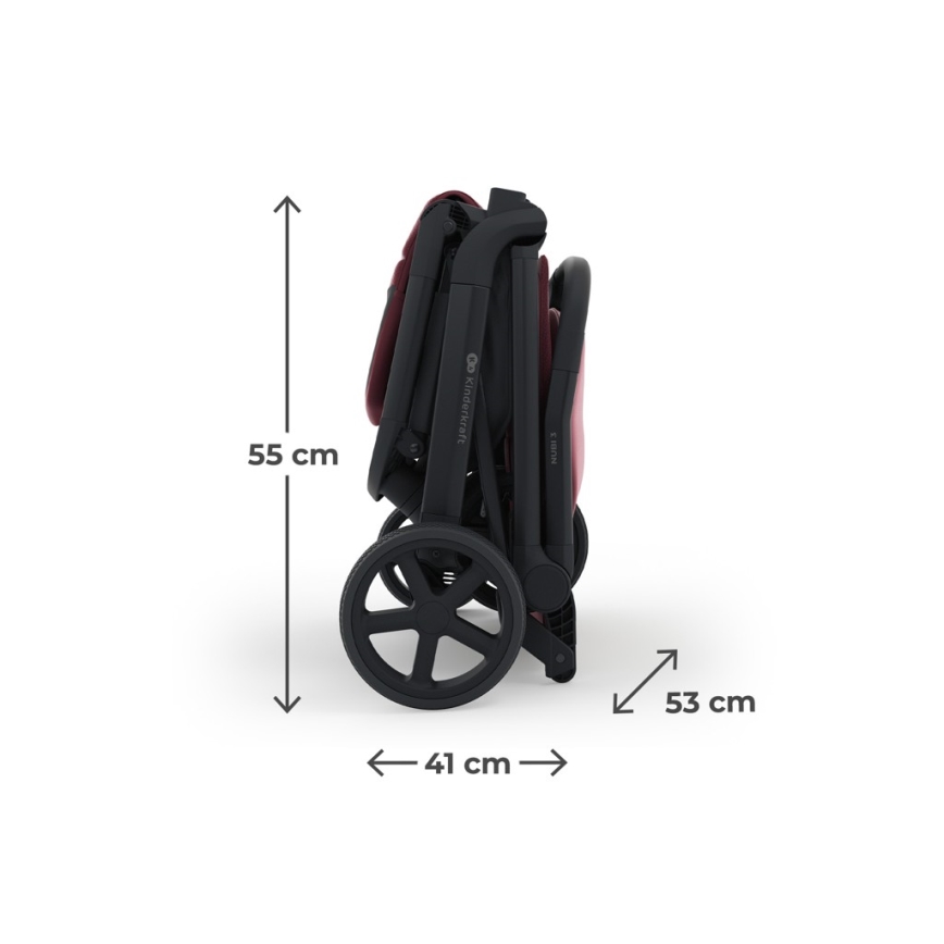 KINDERKRAFT SELECT - Прогулочная коляска NUBI 3 Dark Ruby