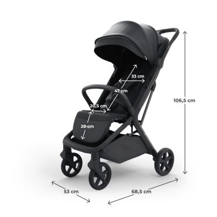 KINDERKRAFT SELECT - прогулочная коляска NUBI 3 Midnight Black
