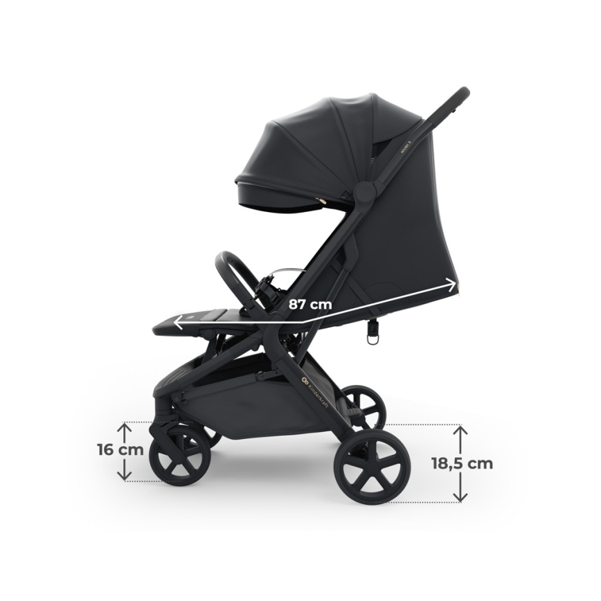 KINDERKRAFT SELECT - прогулочная коляска NUBI 3 Midnight Black