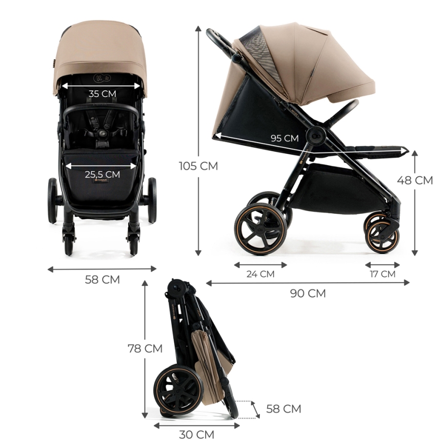 KINDERKRAFT SELECT - Спортивна дитяча коляска MITZY Linen beige