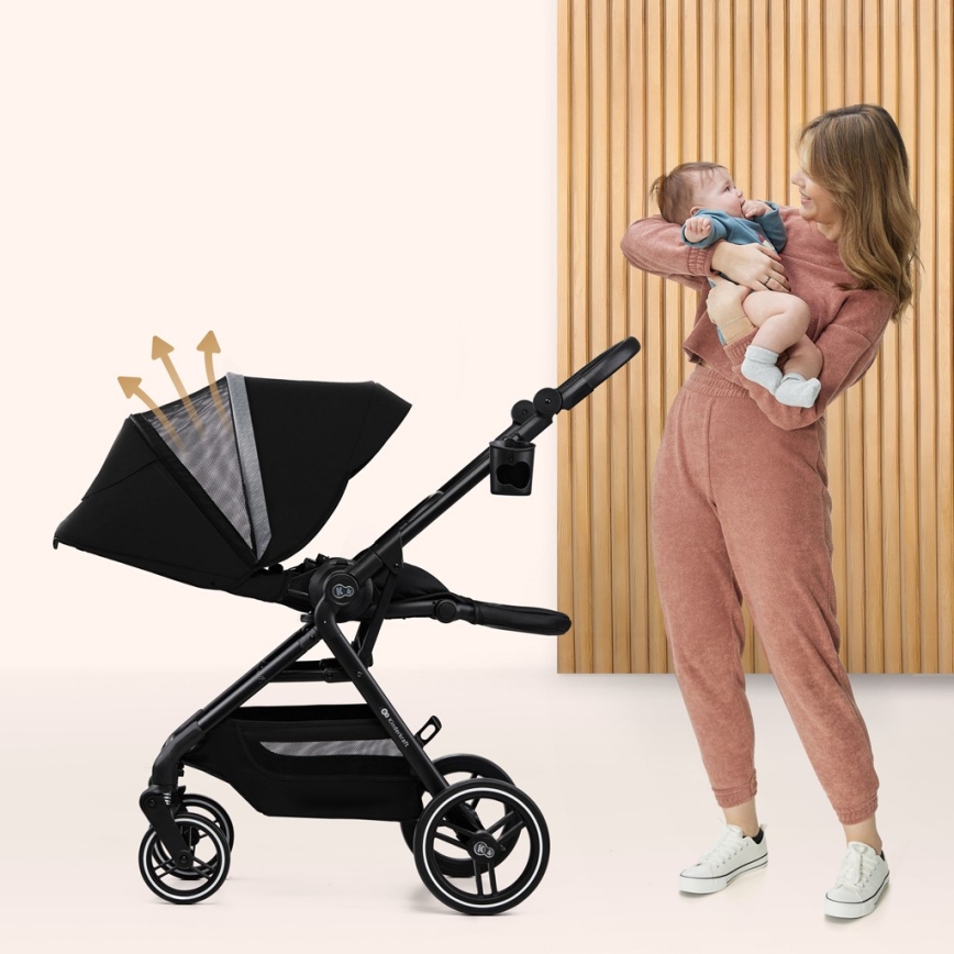 KINDERKRAFT SELECT - Спортивна дитяча коляска YOXI Pure black