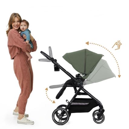 KINDERKRAFT SELECT - Спортивний візок 2в1 YOXI Mystic green