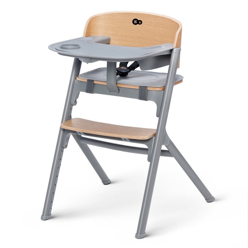 KINDERKRAFT SELECT - Стільчик для годування 3в1 LIVY Premium дуб + шезлонг CALMEE