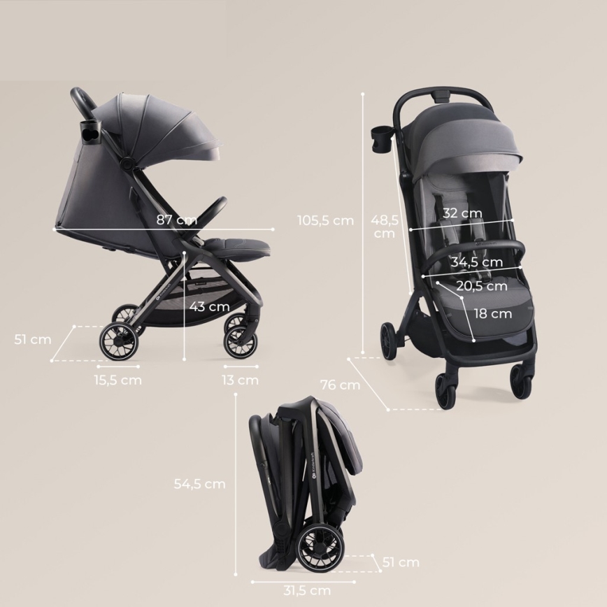KINDERKRAFT SELECT - Коляска NUBI 2 серый