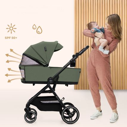 KINDERKRAFT SELECT - Комбинированная коляска 2 в 1 YOXI Mystic green