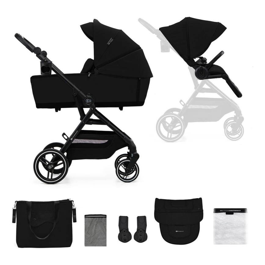 KINDERKRAFT SELECT - Комбінована коляска 2в1 YOXI Pure black
