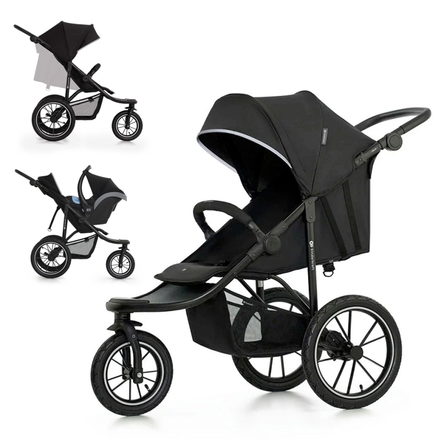 KINDERKRAFT - Спортивна дитяча коляска HELSI2 чорний