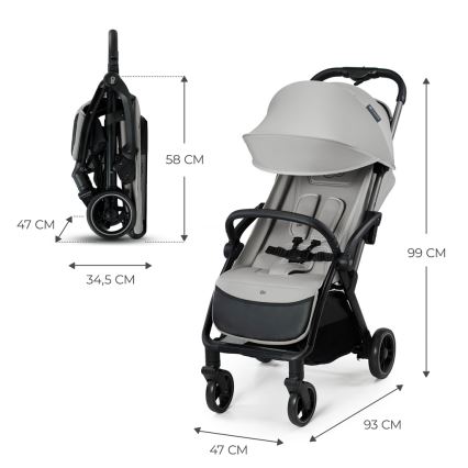 KINDERKRAFT - Спортивная коляска APINO серая