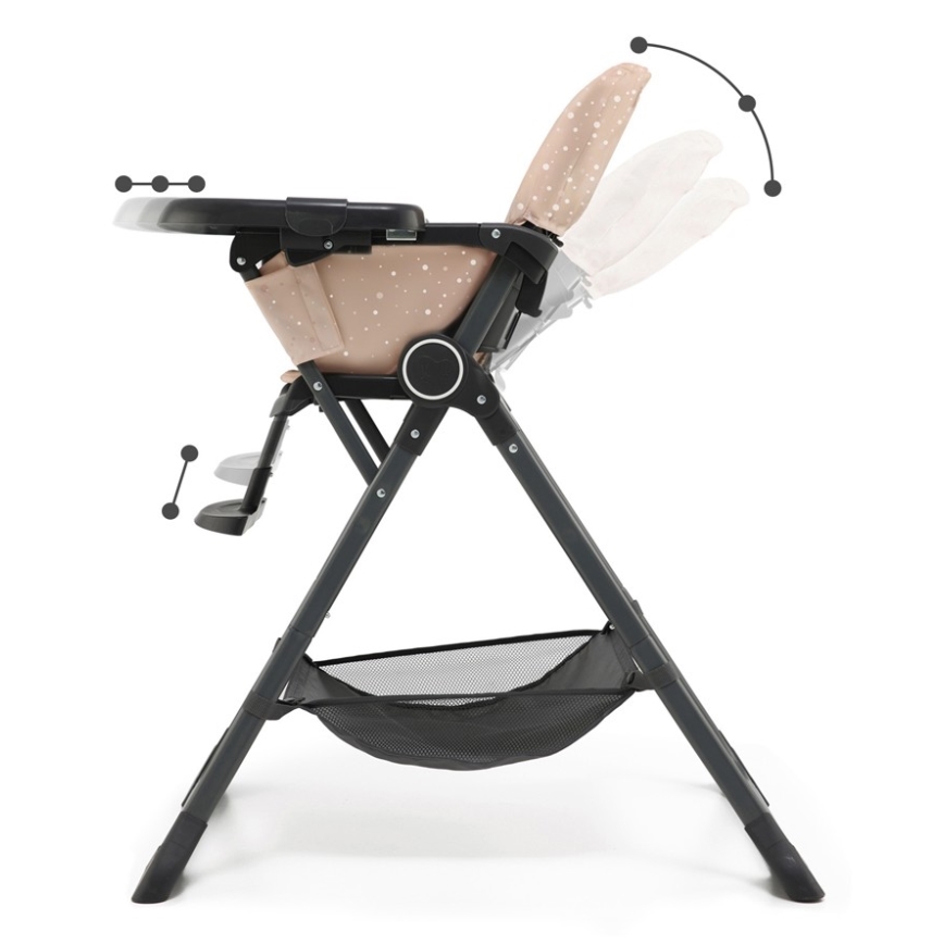 KINDERKRAFT - Стільчик для годування FOLDEE рожевий