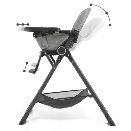 KINDERKRAFT - Стільчик для годування FOLDEE сірий