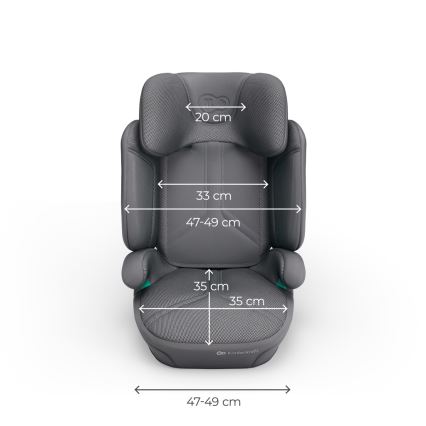 KINDERKRAFT - Складане автокрісло XPAND 2 PRO 100-150 см сіре