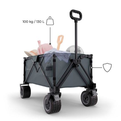 KINDERKRAFT - Складаний перевізний візок WAGON ROLLSTER сірий