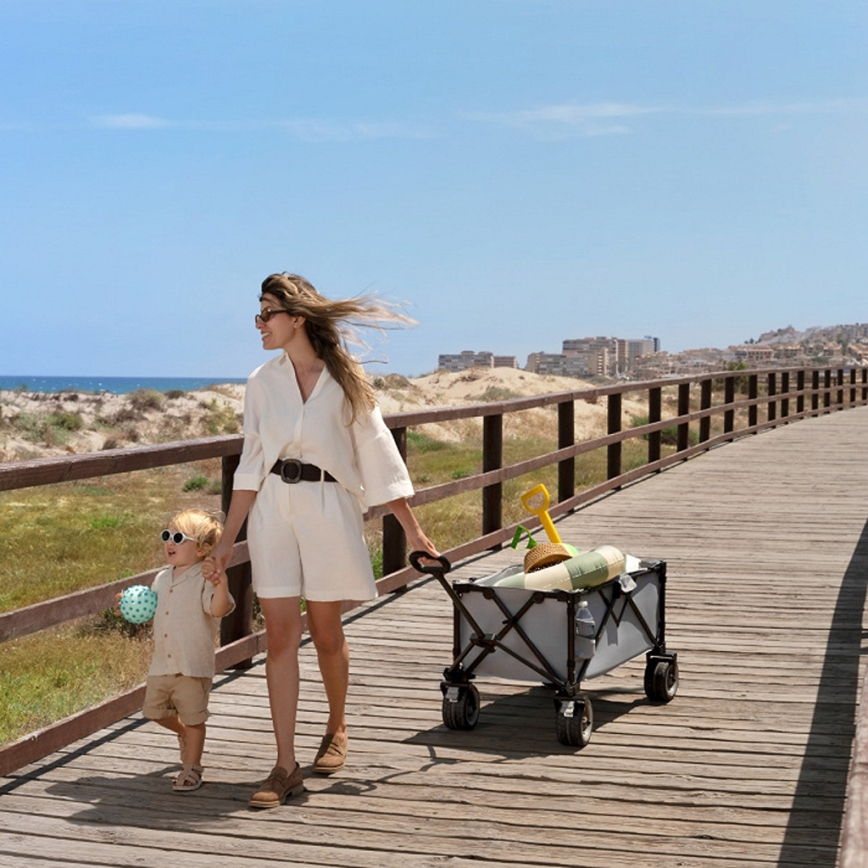 KINDERKRAFT - Складная транспортная тележка WAGON ROLLSTER серая