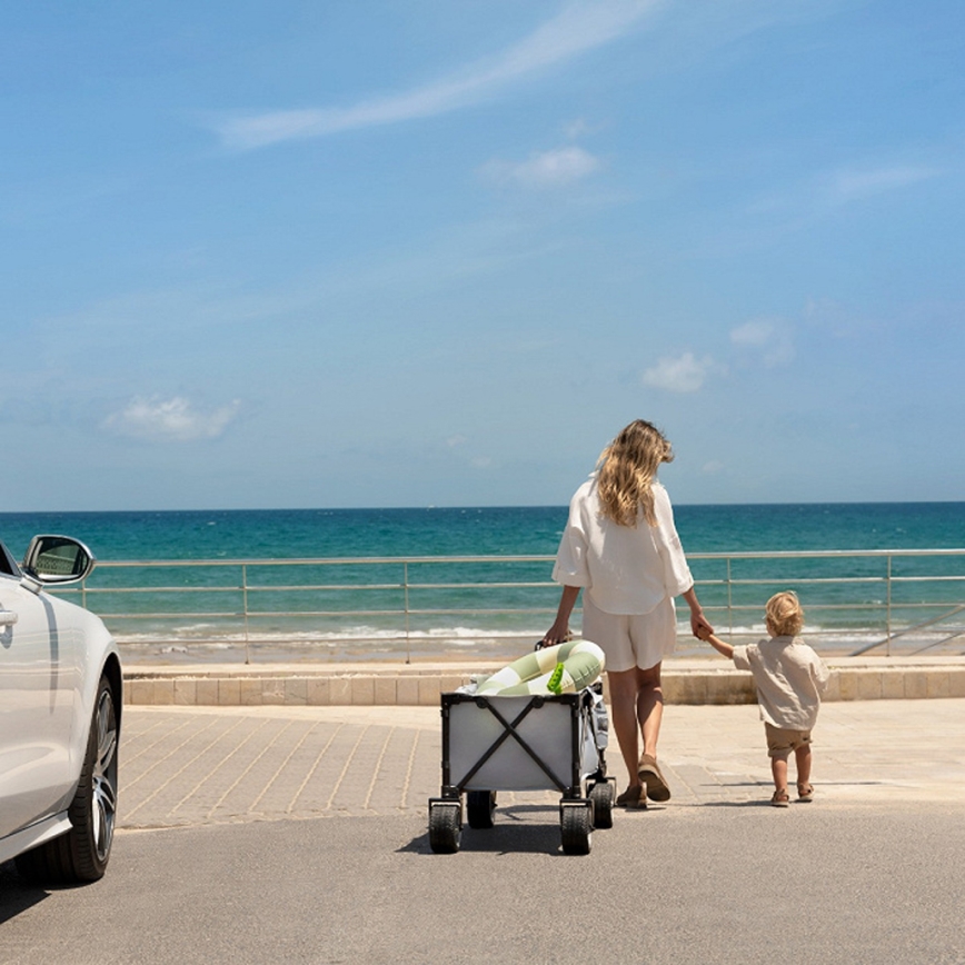 KINDERKRAFT - Складная транспортная тележка WAGON ROLLSTER серая