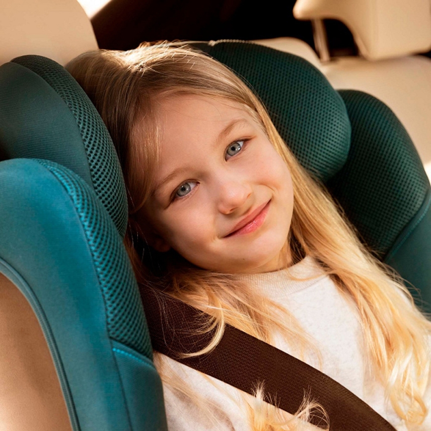 KINDERKRAFT - Складне автокрісло UNITY 2 i-Size 100-150 см бірюзове