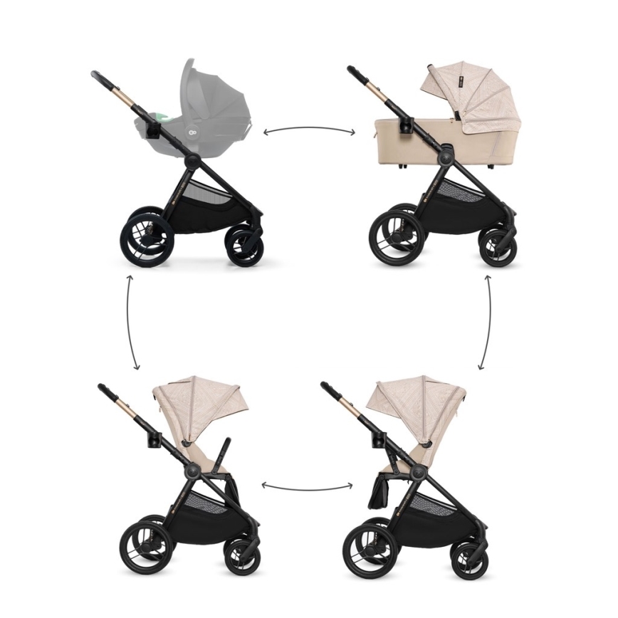 KINDERKRAFT - Комбинированная коляска 2 в 1 NEA 2 Dune Whisper Bizuu