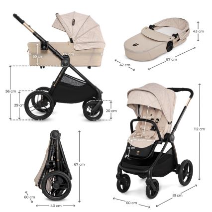 KINDERKRAFT - Комбинированная коляска 2 в 1 NEA 2 Dune Whisper Bizuu