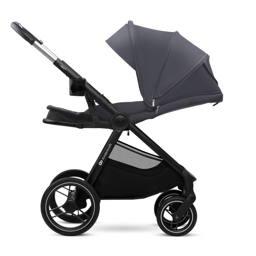 KINDERKRAFT - Комбінована коляска 2в1 NEA 2 Dark grey