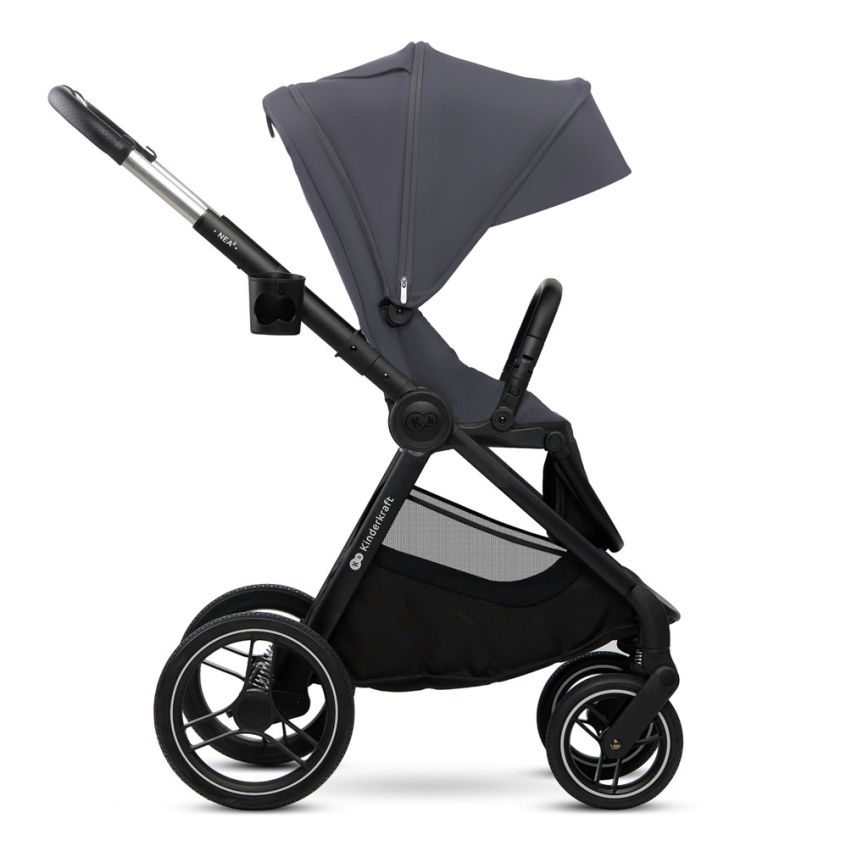 KINDERKRAFT - Комбінована коляска 2в1 NEA 2 Dark grey