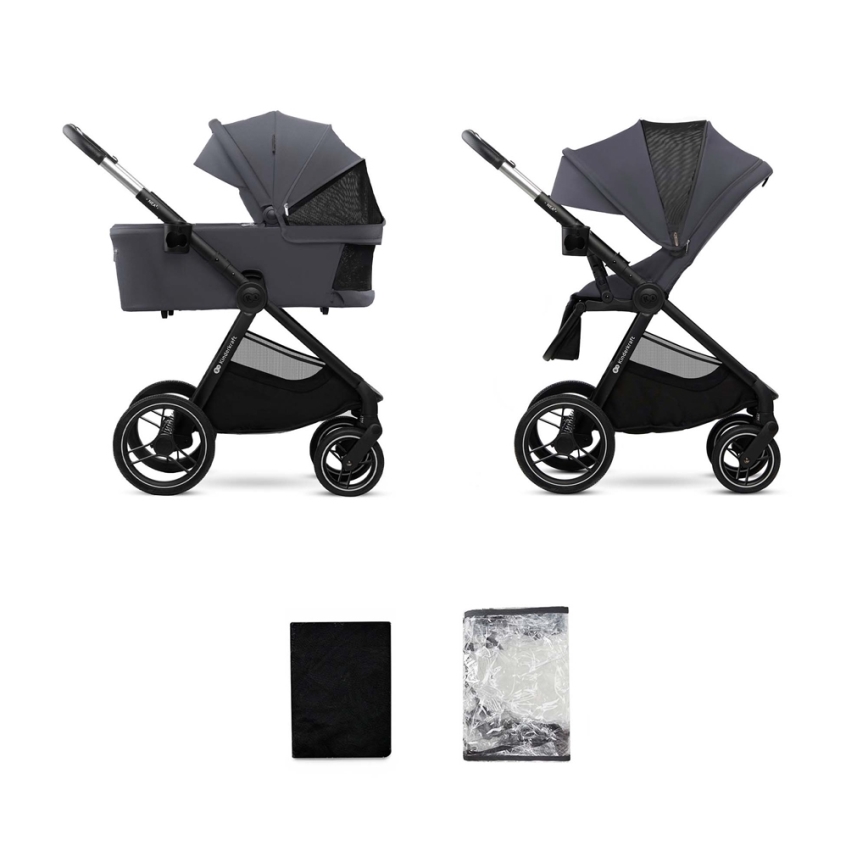 KINDERKRAFT - Комбінована коляска 2в1 NEA 2 Dark grey