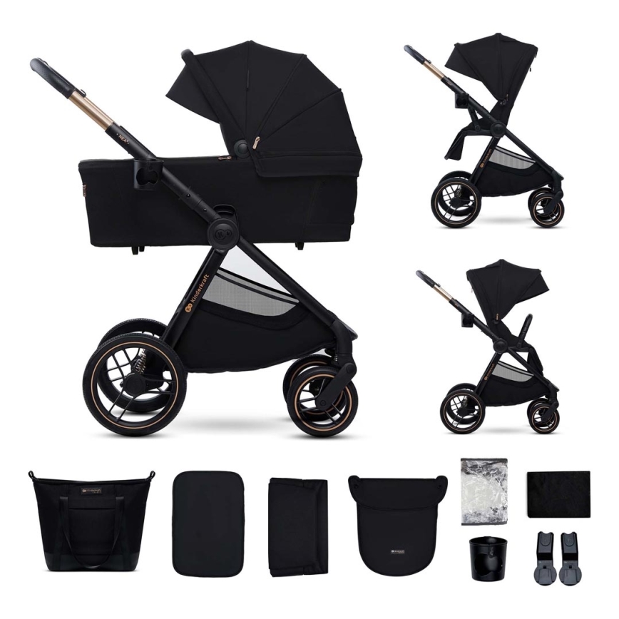 KINDERKRAFT - Комбінована коляска 2в1 NEA 2 Midnight black