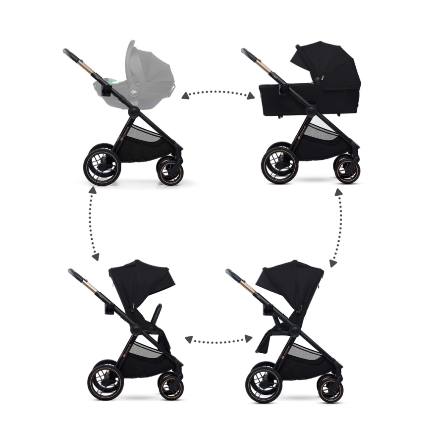 KINDERKRAFT - Комбінована коляска 2в1 NEA 2 Midnight black