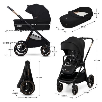KINDERKRAFT - Комбінована коляска 2в1 NEA 2 Midnight black