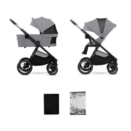 KINDERKRAFT - Комбінована коляска 2в1 NEA 2 Platinum grey