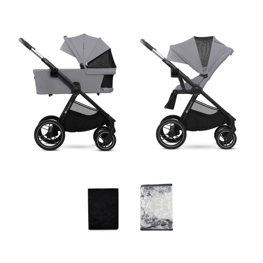 KINDERKRAFT - Комбінована коляска 2в1 NEA 2 Platinum grey
