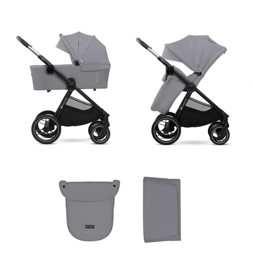 KINDERKRAFT - Комбінована коляска 2в1 NEA 2 Platinum grey