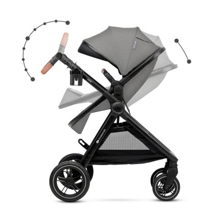 KINDERKRAFT - Комбінована коляска 3в1 ESME Moonlight grey + автокрісло MINK PRO