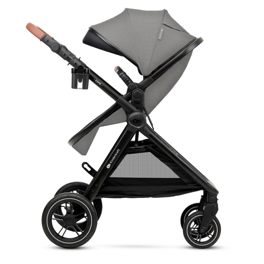 KINDERKRAFT - Комбінована коляска 3в1 ESME Moonlight grey + автокрісло MINK PRO