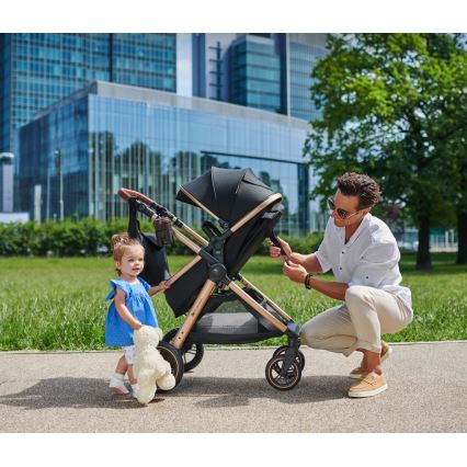 KINDERKRAFT - Комбінована коляска 3в1 ESME Pure black + автокрісло MINK PRO