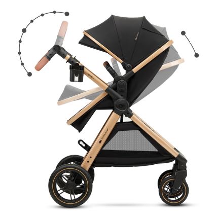 KINDERKRAFT - Комбінована коляска 3в1 ESME Pure black + автокрісло MINK PRO