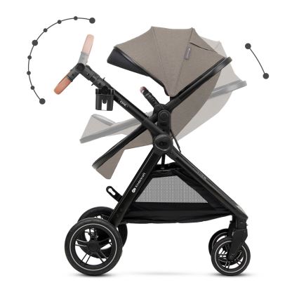 KINDERKRAFT - Комбінована коляска 3в1 ESME Sand beige + автокрісло MINK PRO