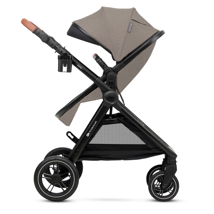 KINDERKRAFT - Комбінована коляска 3в1 ESME Sand beige + автокрісло MINK PRO