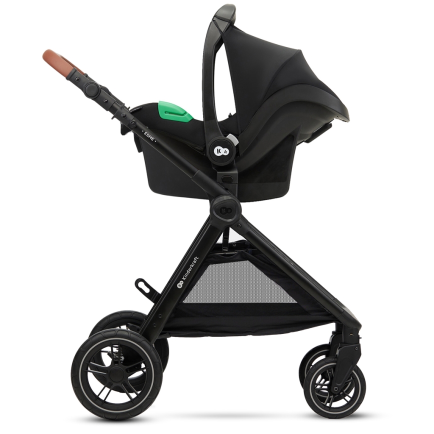 KINDERKRAFT - Комбінована коляска 3в1 ESME Sand beige + автокрісло MINK PRO