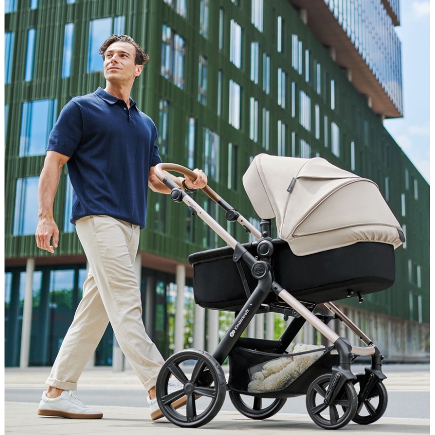 KINDERKRAFT - Комбінована коляска 3в1 MOOV 2 Moonlight grey + автокрісло MINK PRO