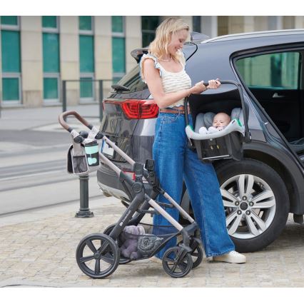 KINDERKRAFT - Комбінована коляска 3в1 MOOV 2 Moonlight grey + автокрісло MINK PRO