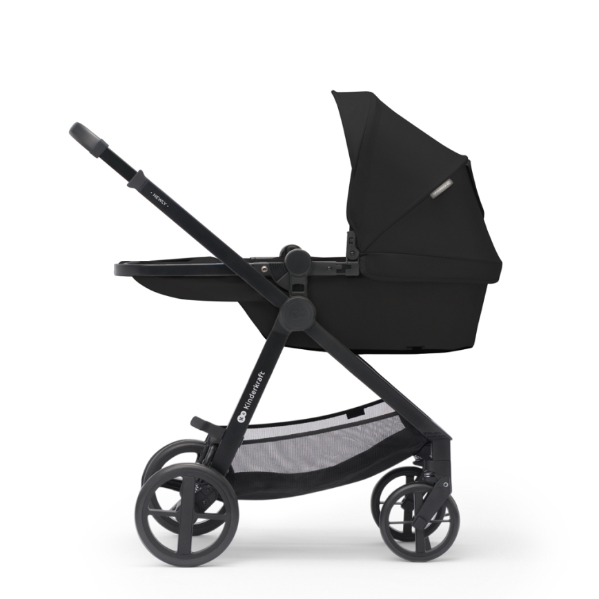 KINDERKRAFT - Комбінована коляска 3в1 NEWLY Classic black  + автокрісло MINK PRO