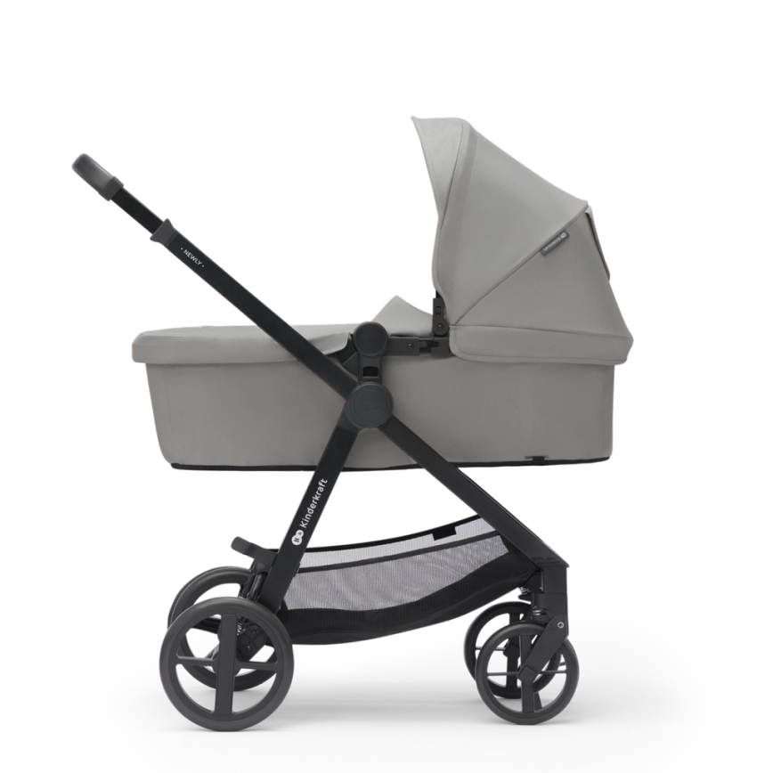 KINDERKRAFT - Комбінована коляска 3в1 NEWLY Moonlight grey  + автокрісло MINK PRO
