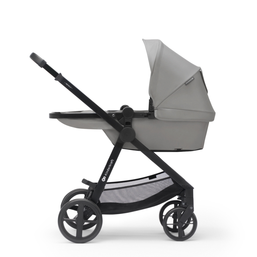 KINDERKRAFT - Комбінована коляска 3в1 NEWLY Moonlight grey  + автокрісло MINK PRO