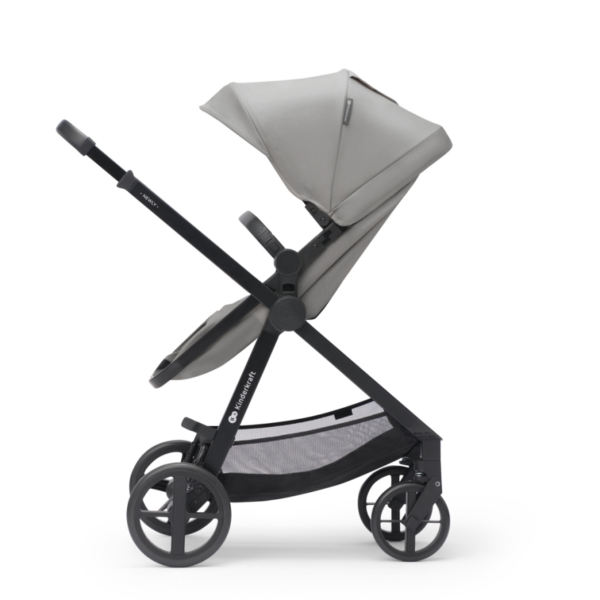 KINDERKRAFT - Комбінована коляска 3в1 NEWLY Moonlight grey  + автокрісло MINK PRO