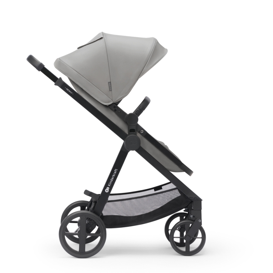KINDERKRAFT - Комбінована коляска 3в1 NEWLY Moonlight grey  + автокрісло MINK PRO